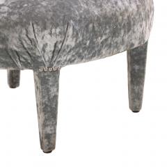Pair of Italian Velvet Upholstered Slipper Chairs C 1970 - 4651699