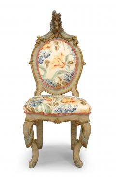 Pair of Italian Venetian Drape Side Chairs - 1419476