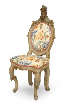 Pair of Italian Venetian Drape Side Chairs - 1419477