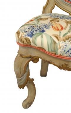 Pair of Italian Venetian Drape Side Chairs - 1419479