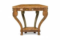 Pair of Italian Venetian Faux Marble Topped Scroll Form Carved Console Tables - 4170552