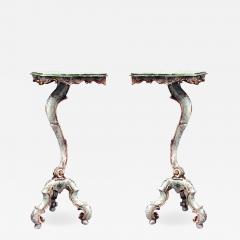 Pair of Italian Venetian Floral Pedestals - 1439469