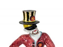 Pair of Italian Venetian Majolica Harlequin Figures - 4630116