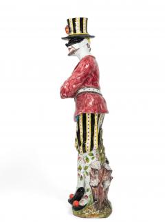 Pair of Italian Venetian Majolica Harlequin Figures - 4630120