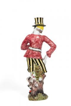 Pair of Italian Venetian Majolica Harlequin Figures - 4630122