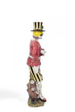 Pair of Italian Venetian Majolica Harlequin Figures - 4630123