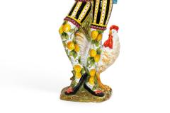 Pair of Italian Venetian Majolica Harlequin Figures - 4630125