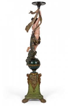 Pair of Italian Venetian Polychromed Figures - 4408087