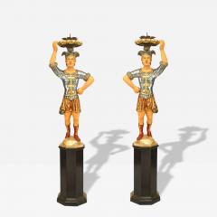 Pair of Italian Venetian Polychromed Figures - 4522915