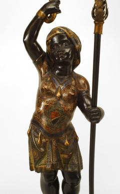 Pair of Italian Venetian Polychromed Figures - 4630338