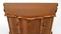 Pair of Italian Venetian Walnut Bombe Shaped Bedside Commodes - 4631014