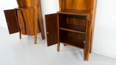 Pair of Italian Wall Units Walnut 1970s - 4617635