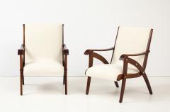 Pair of Italian Walnut Armchairs circa 1940 - 4449280