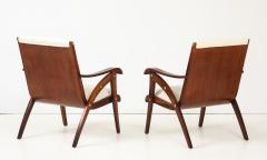 Pair of Italian Walnut Armchairs circa 1940 - 4449286