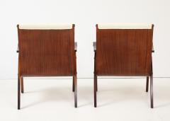 Pair of Italian Walnut Armchairs circa 1940 - 4449287