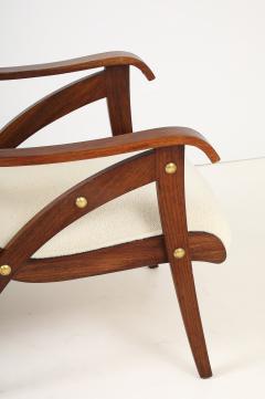 Pair of Italian Walnut Armchairs circa 1940 - 4449288