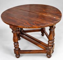 Pair of Italian Walnut Demilune Consoles circa 1850 - 4806812