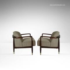 Pair of Italian Walnut Lounge Chairs 1950s - 119659