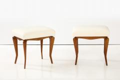 Pair of Italian Walnut Stools Italy circa 1930 - 3564801