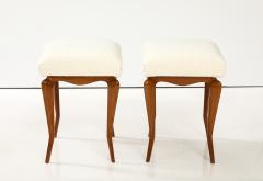 Pair of Italian Walnut Stools Italy circa 1930 - 3564805