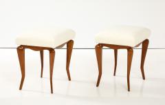 Pair of Italian Walnut Stools Italy circa 1930 - 3564807