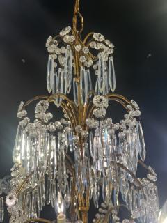 Pair of Italian beaded crystal 10 light chandeliers - 3493700