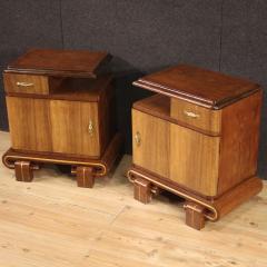 Pair of Italian bedside tables in Art Deco style - 3975543