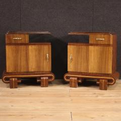 Pair of Italian bedside tables in Art Deco style - 3975545