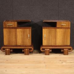 Pair of Italian bedside tables in Art Deco style - 3975546