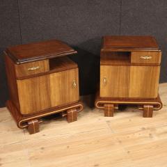 Pair of Italian bedside tables in Art Deco style - 3975547