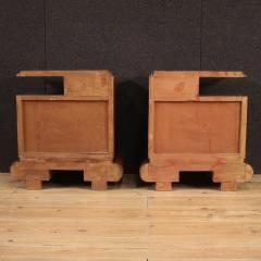 Pair of Italian bedside tables in Art Deco style - 3975548