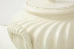 Pair of Italian ceramic decorate vases with lids - 855337