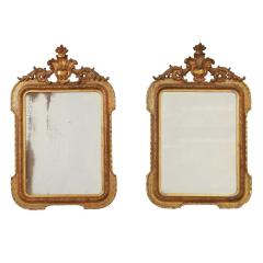 Pair of Italian giltwood mirrors Circa 1880 - 3861653