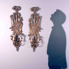 Pair of Italian mecca Giltwood tole Sconces Circa 1900 - 2042111