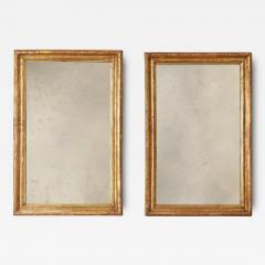 Pair of Italian mecca giltwood mirrors Circa 1850 - 3591031