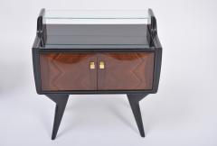 Pair of Italian midcentury nightstands with sculptural base - 2475258