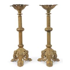 Pair of Italian renaissance Bronze Altar Candlesticks - 4692512
