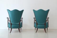 Pair of Itlian 1950s unique elegant armchairs - 2129953