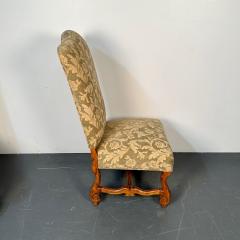 Pair of Jacobean Throne Chairs King and Queen Fine Fabric - 3006129