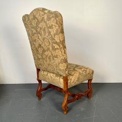 Pair of Jacobean Throne Chairs King and Queen Fine Fabric - 3006132