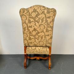 Pair of Jacobean Throne Chairs King and Queen Fine Fabric - 3006133