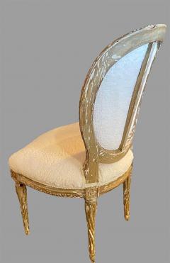 Pair of Jansen Distressed Sherpa Upholstered Side Chairs - 2942771