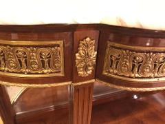 Pair of Jansen Style Marble Top Bronze Mounted Consoles - 1306195