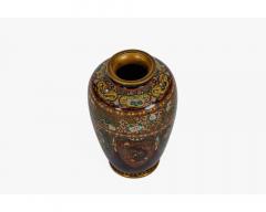 Pair of Japanese Cloisonn Enamel Vases with Dragon and Phoenix Attributed Ando - 4556069