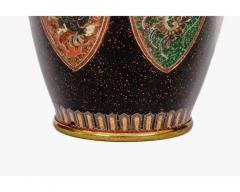 Pair of Japanese Cloisonn Enamel Vases with Dragon and Phoenix Attributed Ando - 4556072