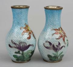 Pair of Japanese Miniature Ginbari Cloisonne Vases - 267371