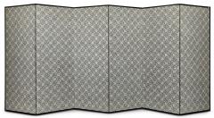 Pair of Japanese Six Panel Screens Chinese Mountain Village - 3951650