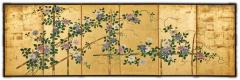 Pair of Japanese Six Panel Screens Clematis - 4216929
