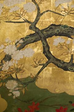 Pair of Japanese Six Panel Screens Four Seasons - 3632866