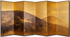 Pair of Japanese Six Panel Screens Higashiyama Hills of Kyoto - 3326902